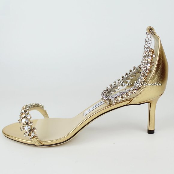 New JIMMY CHOO Shiloh60 Embellished Leather Sandal - Picture 11 of 16